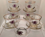 Komplet do herbaty filiżanki ze spodeczkami