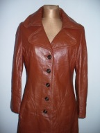 LOU FRITZEL PLASZCZ BRAZOWY SKORA NATURALNA 100% 36 38