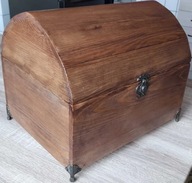 Elegancki drewniany kuferek, ręcznie robiony SOSNA