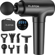 Pistolet do masażu ELEFOR 20 poziomów 8 głowic LCD regeneracja mięśni
