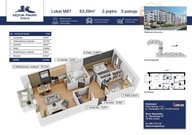 Mieszkanie, Łomża, 64 m²