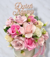 Flower box z kwiatami mydlanymi na różne okazje- DOWOLNE NAPISY!