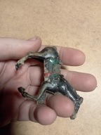 Stara Zabawka Żołnierzyk PRL Koń Czarny pusty