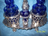 DOBRA CENA-[@gp] Kabaret Srebro w Kobalcie Francja ok 1880r