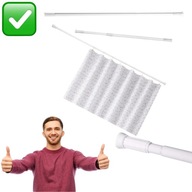 DRĄŻEK PRYSZNICOWY ROZPOROWY DO ZASŁONY REGULOWANY 110-200 cm BIAŁY | AWD