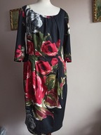 SOLAR SUKIENKA w kwiaty z kieszeniami 40/42