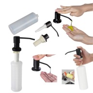 DOZOWNIK DO MYDŁA PŁYNU NACZYŃ CZARNY 300 ML ZLEWU WKŁADANY