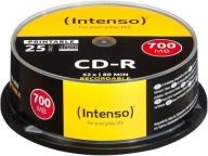 Doskonałe Płyty CD-R intenso DANE MUZYKA FILM 52x 700MB 16szt Archiwizacja