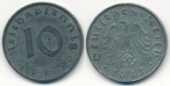 Niemcy 10 Reichspfennig - 1942r B (Cynk) ... Monety