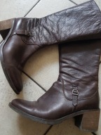 GINO ROSSI BRĄZOWE KOZACZKI 3/4 stan BDB!!