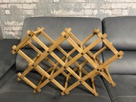 Drewniany stojak na wino butelki / składany (na 7 butelek) | vintage