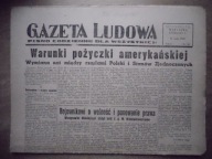 GAZETA LUDOWA 12.05.46,AMERYKAŃSKA POŻYCZKA