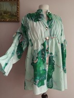 włoska KOSZULA z falbanami marszczenia 38/40