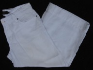 CALVIN KLEIN JEANS SPODNIE BIAŁE LEN M/38/6 pas 82