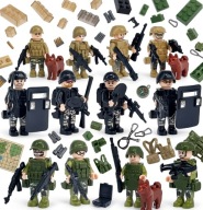 FIGURKI 8057 Wojsko Policja + Broń + Tarcze + Psy | Klocki | ZESTAW