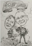 KARYKATURA ZE ZDJĘCIA 2 OSOBY A3 RĘCZNIE RYSOWANA