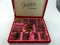 Komplet sztućców Hefra- wzór Romański, 30 elementów | sztućce PRL plater