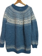 SWETER WEŁNIANY GÓRSKI wzór norweski L/XL