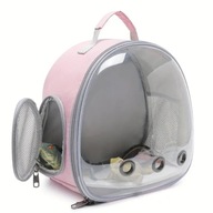 plecak zwierzeta kontyner transporter kat kot okno jaszczurka gryzoń papuga