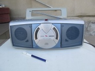 SCHNEIDER SP-102 Radio FM przenośne na działkę do garażu, wąskie, srebrne