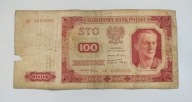 100 ZŁOTYCH 1948 seria AU 406...