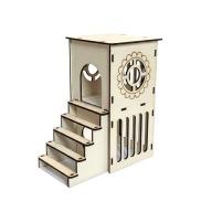 Drewniany Domek dla Chomika dla Gryzonia Wieża Piętrowa Plac Zabaw Kryjówka