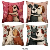 Poszewki na poduszki 4szt 45x45cm pieski psy 45299