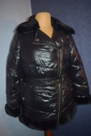 QUIZ PIĘKNA KURTKA ZIMOWA CZARNA Z PASKIEM OBSZYTA FUTERKIEM NOWA_44