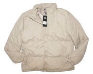 BRAVE SOUL_Cudna KURTKA_beżowa pikowana puchowa zamek METKA_M