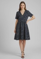 Y.A.S granatowa sukienka petite M 38 rozkloszowana, lekka elegancja