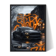 Plakat Ford Mustang w ramce 30x40 cm obraz auta dekoracja ścienna