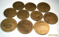 Polska. P.R.L. Zestaw 2 i 5 złotych -10 sztuk. (395).