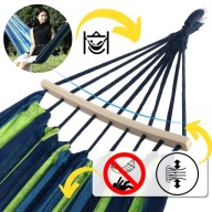 HAMAK OGRODOWY DWUOSOBOWY XXL 260x150 2 OSOBOWY TURYSTYCZNY Z DRĄŻKIEM DUŻY