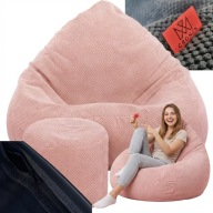 PUFA SAKO DLA DZIECI WOREK SIEDZISKO FOTEL PLUSZOWY 100x75 +PODNÓŻEK GRATIS