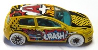 HW Volkswagen Golf Mk7 J41 Yellow Crash! Zoom In - Żółty | Białe Koła | VW