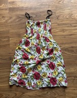 Meilinc sukieka biała na ramiączkach w kwiaty na gumce