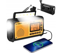 XHDATA D-608WB Awaryjne radio pogodowe FM/AM/SW/NOAA Ładowarka LED ALARM