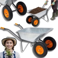 TACZKA OGRODOWA BUDOWLANA DWUKOŁOWA SPAWANA OCYNKOWA LEKKA MOCNA 140L STAL