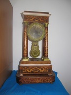 -OBNIŻKA-[@cn] Inkrustowany Zegar Kominkowy ok,1870r
