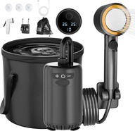 Prysznic turystyczny przenośny kempingowy bezprzewodowy USB zestaw z pompką