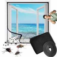 MOSKITIERA SIATKA NA OKNO OWADY 150x180 RZEP CZARNA PRZECIW KOMAROM MUCHOM