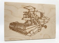 Kombajn Bizon Z056 grawerowany na sklejce, rozmiar A4