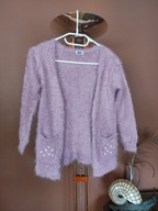 Sweterek dziewczęcy fiolet r. 122-128