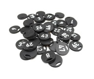 NUMERKI DO KLUCZY 1-50 Breloki do szatni, szafki na siłownię, DOWOLNY KOLOR