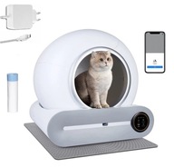 Kuweta dla kota K&M samoczyszcząca zamknięta biała 49,5x48 cm SMART Wi-Fi