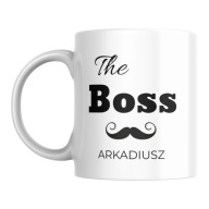 Kubek ceramiczny The Boss – Arkadiusz – 330 ml - personalizacja na prezent