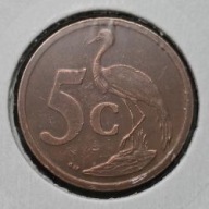 REPUBLIKA POŁUDNIOWEJ AFRYKI*RPA [1633]*5 centów 2004 Żuraw, South Africa
