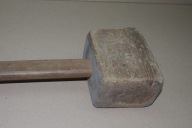 Młotek stolarski zabytkowy, pobijak, cały drewniany