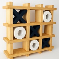 Stojak-półka na papier toaletowy drewniana podstawka ścienna
