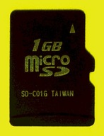microSD 1 GB >> NO NAME >> Made in TAIWAN